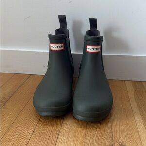 Hunter Chelsea Men's Green Ankle Rain Boots